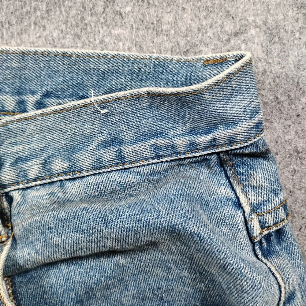 Zana Di Embroidered Wide Leg Jeans Women's 16 Blue Denim Vintage 90s Y2K Scroll